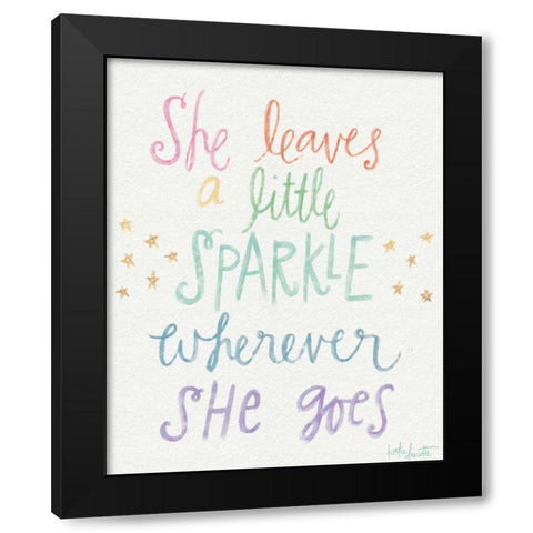 Little Sparkle Black Modern Wood Framed Art Print by Doucette, Katie