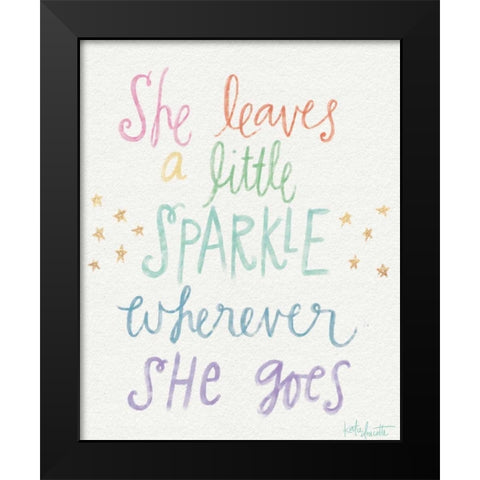 Little Sparkle Black Modern Wood Framed Art Print by Doucette, Katie