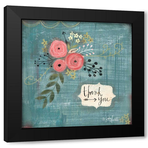 Thank You Bouquet Black Modern Wood Framed Art Print by Doucette, Katie