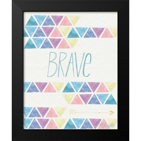 Brave Black Modern Wood Framed Art Print by Doucette, Katie