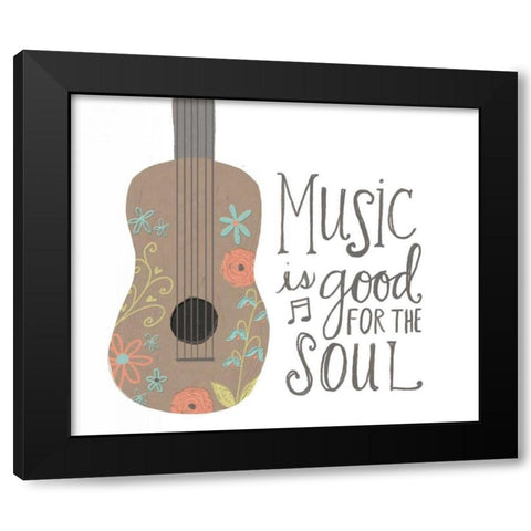 Music Black Modern Wood Framed Art Print with Double Matting by Doucette, Katie