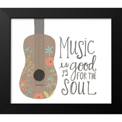 Music Black Modern Wood Framed Art Print by Doucette, Katie