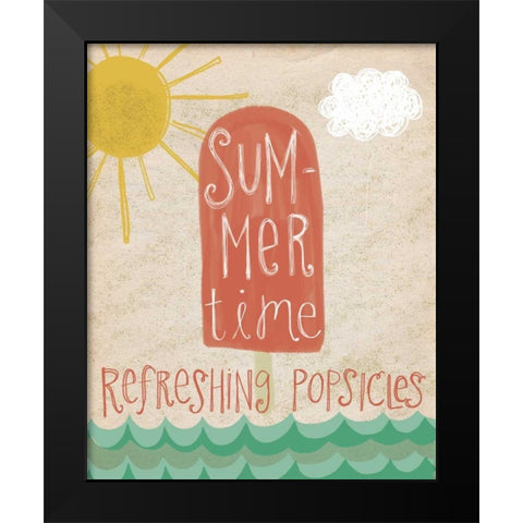 Popsicles Black Modern Wood Framed Art Print by Doucette, Katie