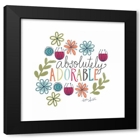 Absolutely Adorable Black Modern Wood Framed Art Print by Doucette, Katie