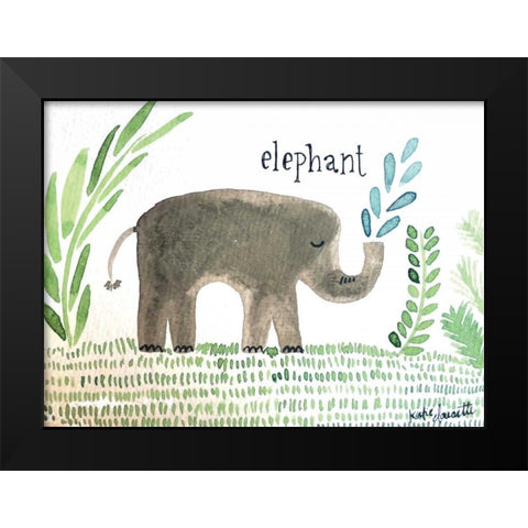 Elephant Black Modern Wood Framed Art Print by Doucette, Katie