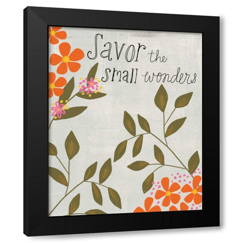 Small Wonders Black Modern Wood Framed Art Print by Doucette, Katie