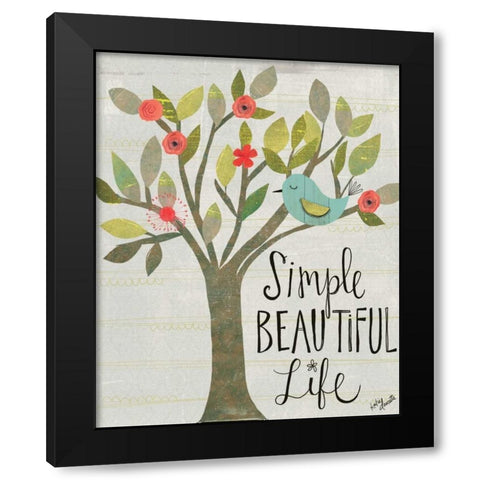 Simple, Beautiful, Life Black Modern Wood Framed Art Print with Double Matting by Doucette, Katie