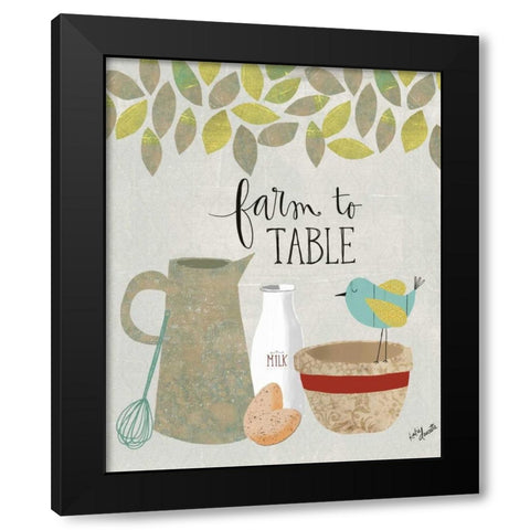 Farm to Table Black Modern Wood Framed Art Print with Double Matting by Doucette, Katie