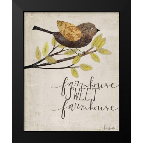 Farmhouse Sweet Farmhouse Black Modern Wood Framed Art Print by Doucette, Katie