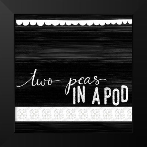 Two Peas in a Pod Black Modern Wood Framed Art Print by Doucette, Katie