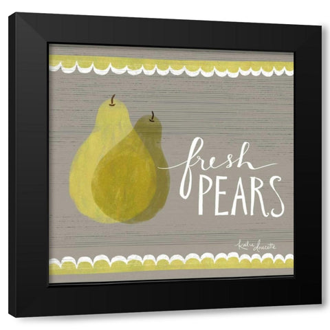 Fresh Pears Black Modern Wood Framed Art Print with Double Matting by Doucette, Katie