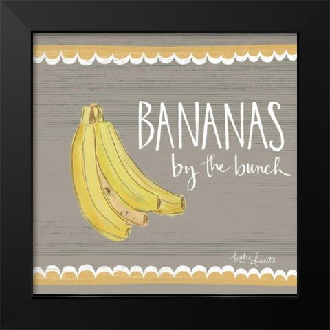 Bananas by the Bunch Black Modern Wood Framed Art Print by Doucette, Katie