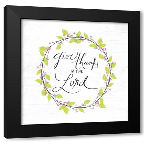 Thanks to the Lord Black Modern Wood Framed Art Print with Double Matting by Doucette, Katie