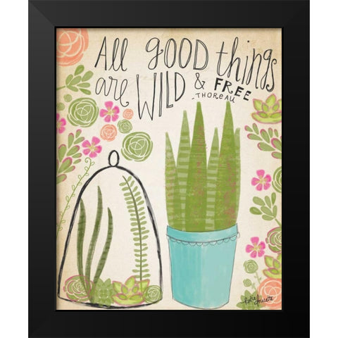 Wild and Free Black Modern Wood Framed Art Print by Doucette, Katie