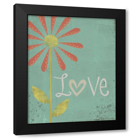 Love Black Modern Wood Framed Art Print by Doucette, Katie