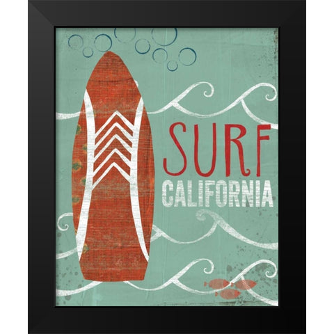 Surf Black Modern Wood Framed Art Print by Doucette, Katie