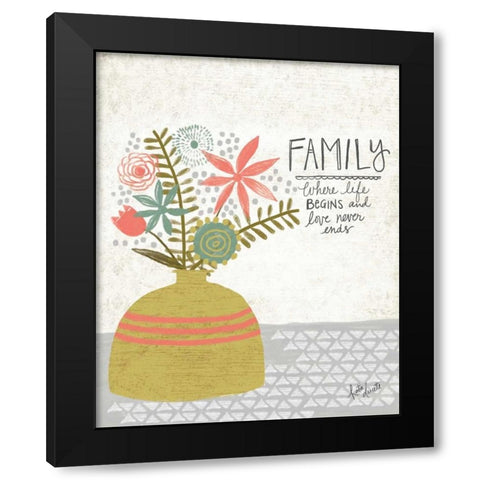 Family Black Modern Wood Framed Art Print with Double Matting by Doucette, Katie