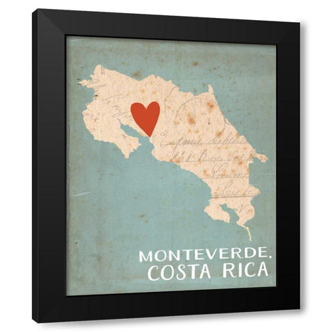 Costa Rica Black Modern Wood Framed Art Print by Doucette, Katie