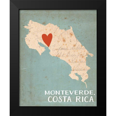 Costa Rica Black Modern Wood Framed Art Print by Doucette, Katie