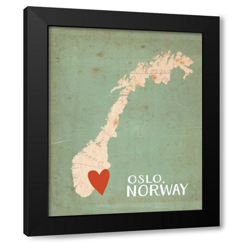 Norway Black Modern Wood Framed Art Print with Double Matting by Doucette, Katie