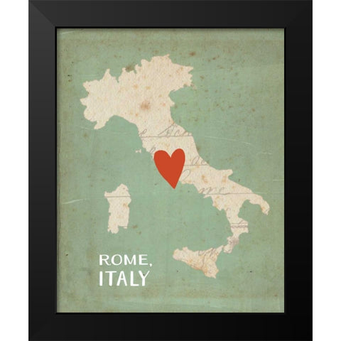 Rome Black Modern Wood Framed Art Print by Doucette, Katie