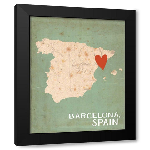 Spain Black Modern Wood Framed Art Print with Double Matting by Doucette, Katie