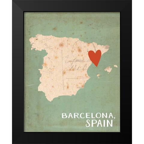 Spain Black Modern Wood Framed Art Print by Doucette, Katie