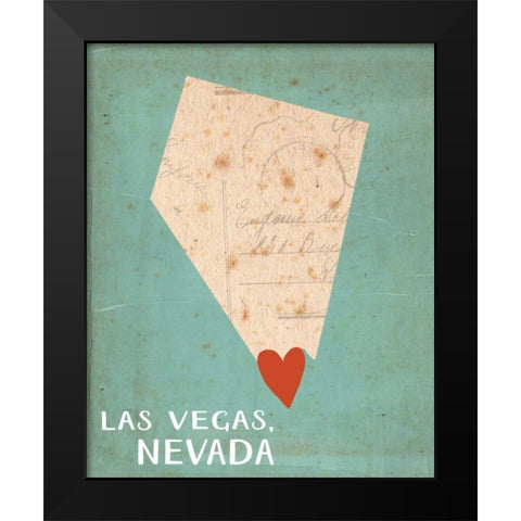 Vegas Black Modern Wood Framed Art Print by Doucette, Katie