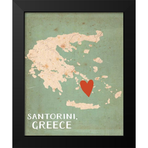 Greece Black Modern Wood Framed Art Print by Doucette, Katie