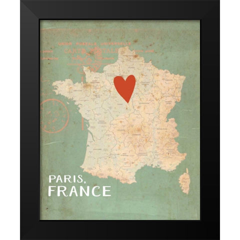 Paris Black Modern Wood Framed Art Print by Doucette, Katie