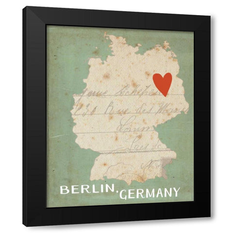 Berlin Black Modern Wood Framed Art Print by Doucette, Katie