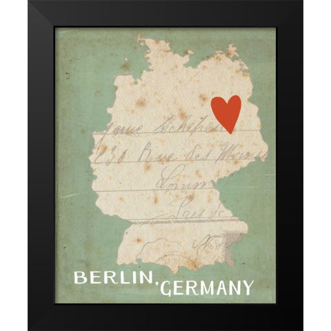 Berlin Black Modern Wood Framed Art Print by Doucette, Katie