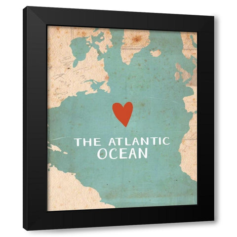 Atlantic Ocean Black Modern Wood Framed Art Print with Double Matting by Doucette, Katie