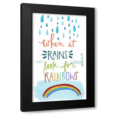 Rainbows Black Modern Wood Framed Art Print with Double Matting by Doucette, Katie
