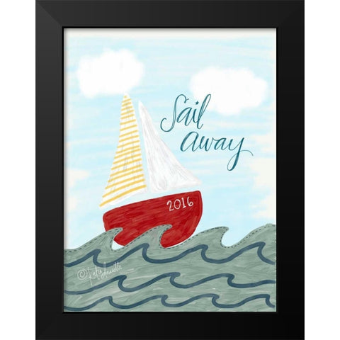 Sail Away Black Modern Wood Framed Art Print by Doucette, Katie