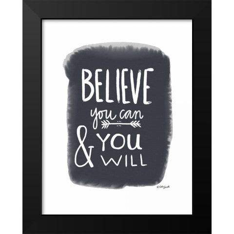 You Can Black Modern Wood Framed Art Print by Doucette, Katie