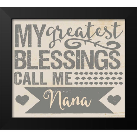 Greatest Blessings Black Modern Wood Framed Art Print by Doucette, Katie