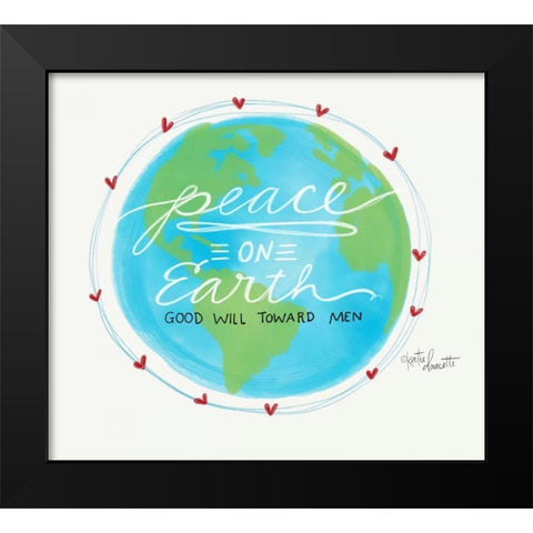Peace on Earth Black Modern Wood Framed Art Print by Doucette, Katie