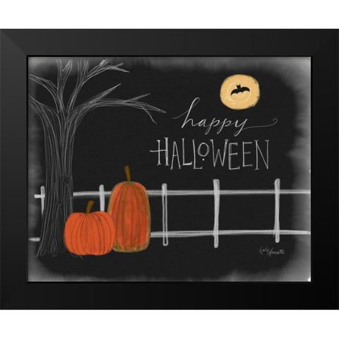 Halloween Scene Black Modern Wood Framed Art Print by Doucette, Katie