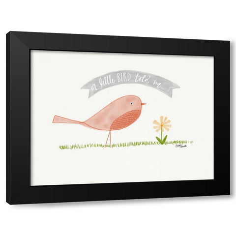 Little Bird Black Modern Wood Framed Art Print by Doucette, Katie