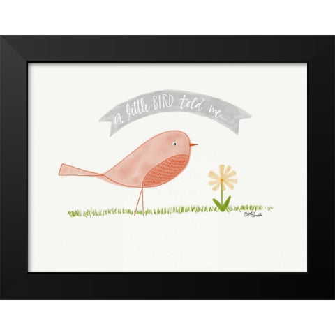 Little Bird Black Modern Wood Framed Art Print by Doucette, Katie