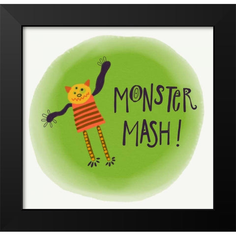 Monster Mash Black Modern Wood Framed Art Print by Doucette, Katie