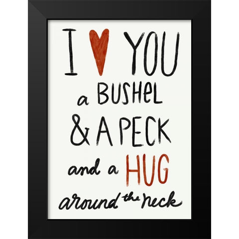 Bushel and a Peck Black Modern Wood Framed Art Print by Doucette, Katie