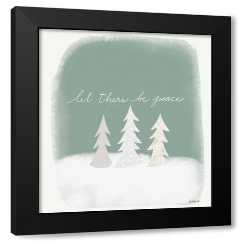 Let There Be Peace Black Modern Wood Framed Art Print by Doucette, Katie