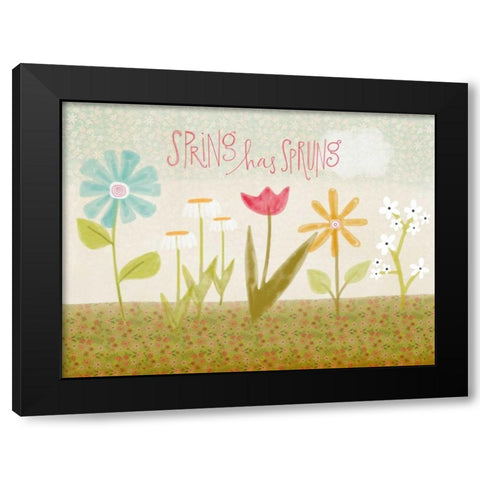 Spring Has Sprung Black Modern Wood Framed Art Print with Double Matting by Doucette, Katie