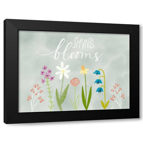 Spring Blooms Black Modern Wood Framed Art Print by Doucette, Katie
