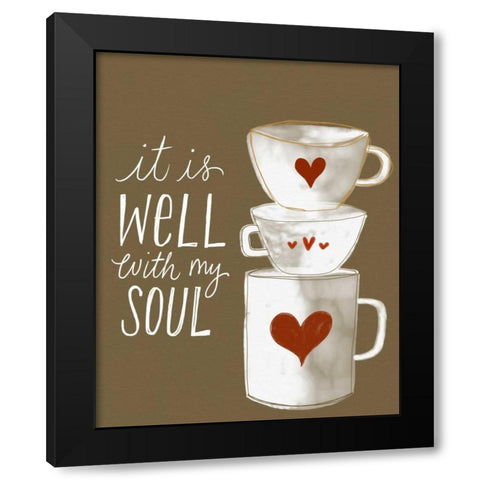 It Is Well Black Modern Wood Framed Art Print by Doucette, Katie