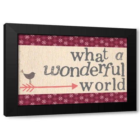 Wonderful World Black Modern Wood Framed Art Print by Doucette, Katie