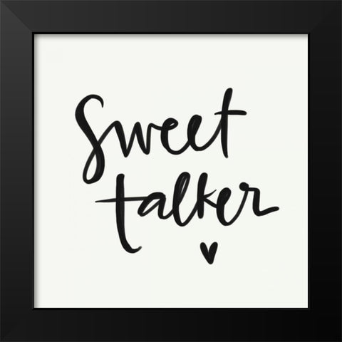 Sweet Talker Black Modern Wood Framed Art Print by Doucette, Katie