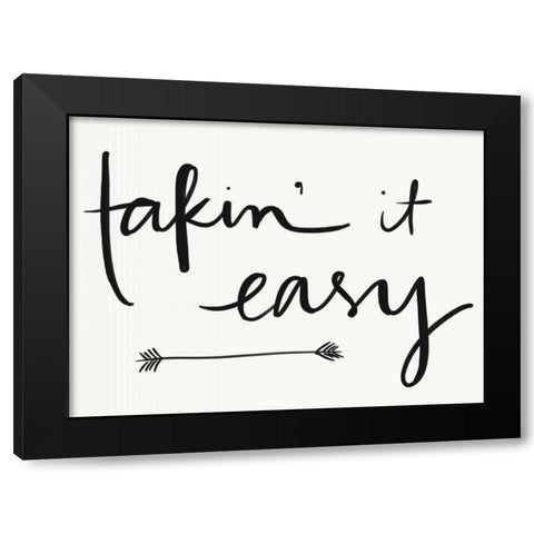Takin It Easy Black Modern Wood Framed Art Print by Doucette, Katie